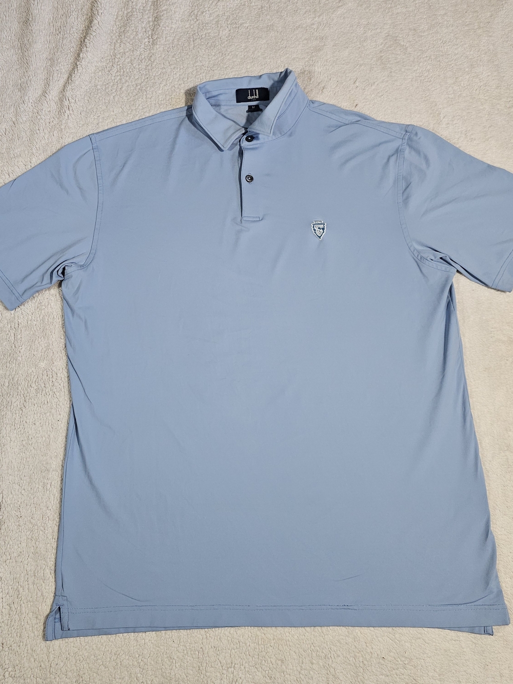 DUNHILL MENS LIGHT BLUE POLO SZ. M